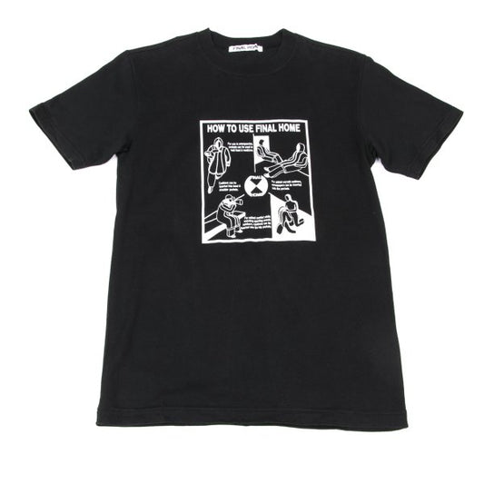 FINAL HOME Survival Graphic Print Short T-Shirt Black Size 2