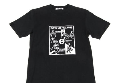 FINAL HOME Survival Graphic Print Short T-Shirt Black Size 2
