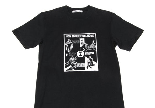 FINAL HOME Survival Graphic Print Short T-Shirt Black Size 2