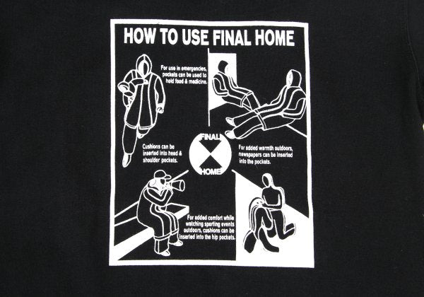 FINAL HOME Survival Graphic Print Short T-Shirt Black Size 2