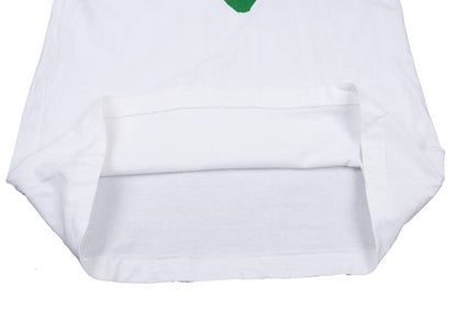 PLAY COMME des GARCONS Cotton Big Heart White Green T-Shirt Size XL