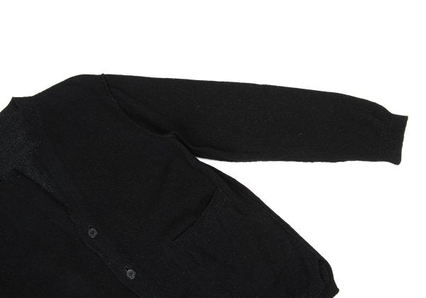Yohji Yamamoto POUR HOMME Black Knit Cardigan Size L
