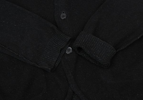 Yohji Yamamoto POUR HOMME Black Knit Cardigan Size L