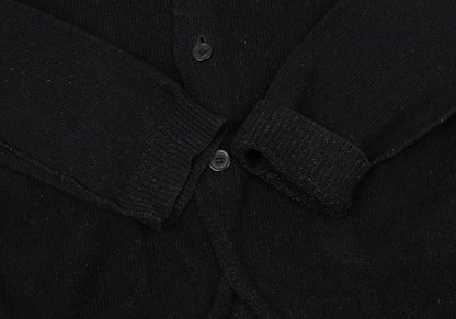 Yohji Yamamoto POUR HOMME Black Knit Cardigan Size L