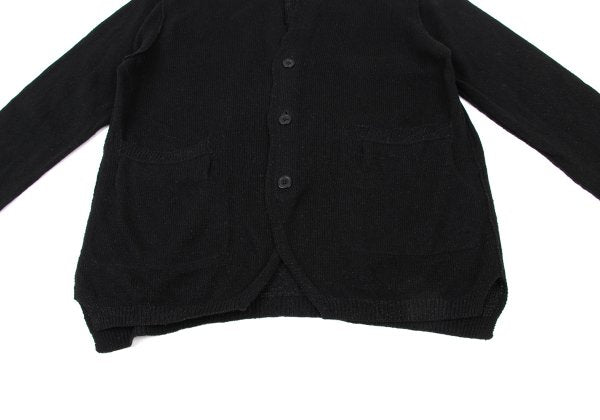 Yohji Yamamoto POUR HOMME Black Knit Cardigan Size L