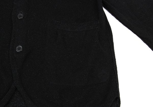 Yohji Yamamoto POUR HOMME Black Knit Cardigan Size L