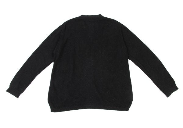Yohji Yamamoto POUR HOMME Black Knit Cardigan Size L
