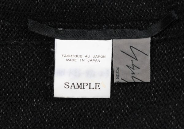 Yohji Yamamoto POUR HOMME Black Knit Cardigan Size L
