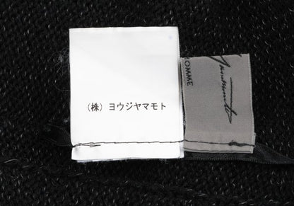 Yohji Yamamoto POUR HOMME Black Knit Cardigan Size L