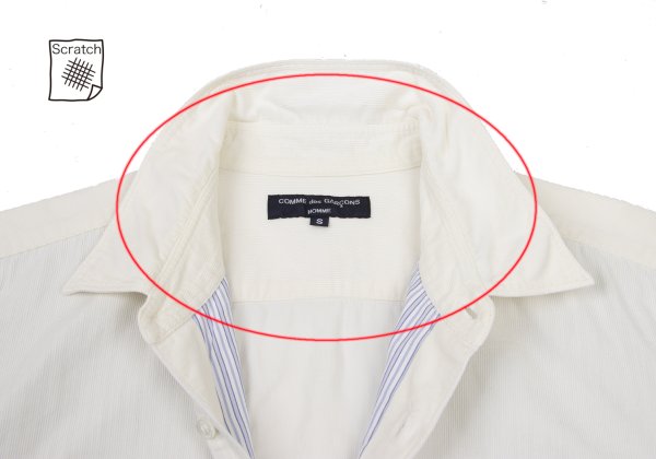 COMME des GARCONS HOMME Inner Stripe Shirt Ivory Size S