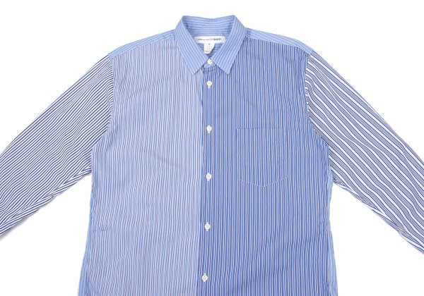 COMME des GARCONS SHIRT Cotton Crazy Blue White Size M