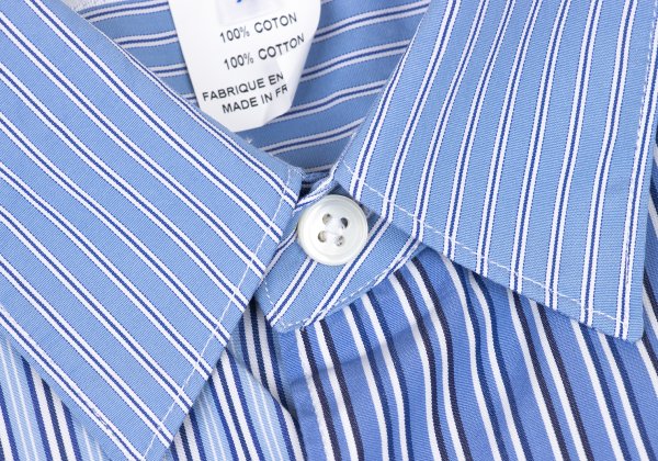 COMME des GARCONS SHIRT Cotton Crazy Blue White Size M