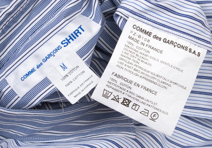COMME des GARCONS SHIRT Cotton Crazy Shirt White/Blue Size M