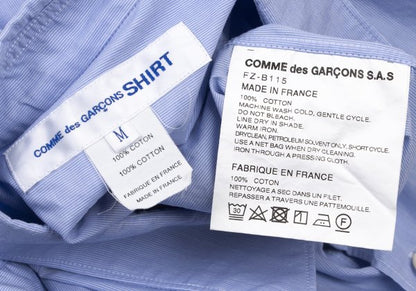 COMME des GARCONS SHIRT Cotton Micro Shirt Blue Size M