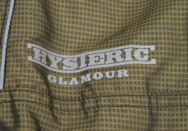 HYSTERIC GLAMOUR Checkered Nylon Poly Jacket Khaki Size F