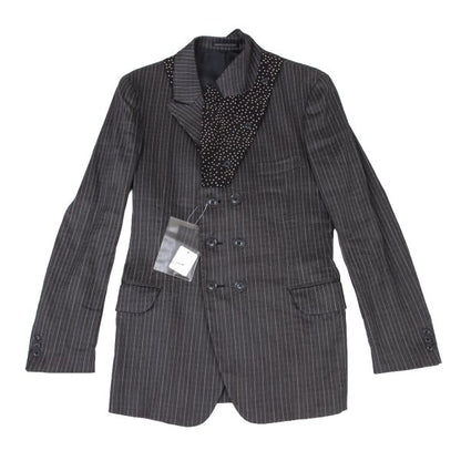 Yohji Yamamoto POUR HOMME 11SS Linen Dot Jacket Gray Size 1