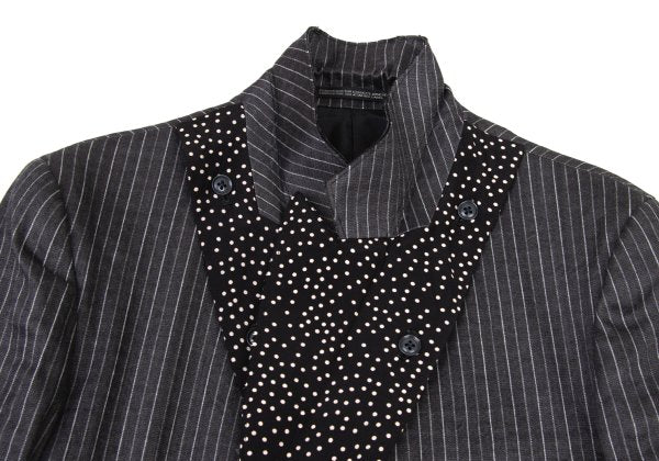 Yohji Yamamoto POUR HOMME 11SS Linen Dot Jacket Gray Size 1