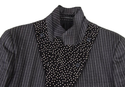 Yohji Yamamoto POUR HOMME 11SS Linen Dot Jacket Gray Size 1