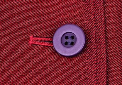 ISSEY MIYAKE Cotton Blend Pleated Belted Coat Red Size 2