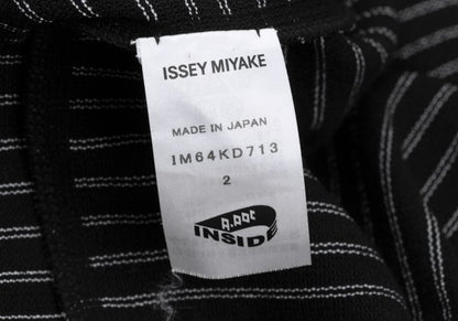 ISSEY MIYAKE A-POC INSIDE Border Weave Coat Black Size 2