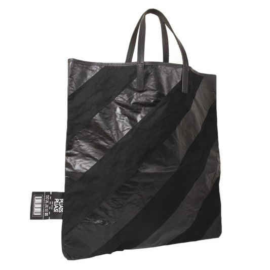 PLEATS PLEASE Regimental Print Bag Black