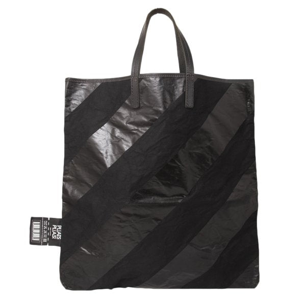 PLEATS PLEASE Regimental Print Bag Black