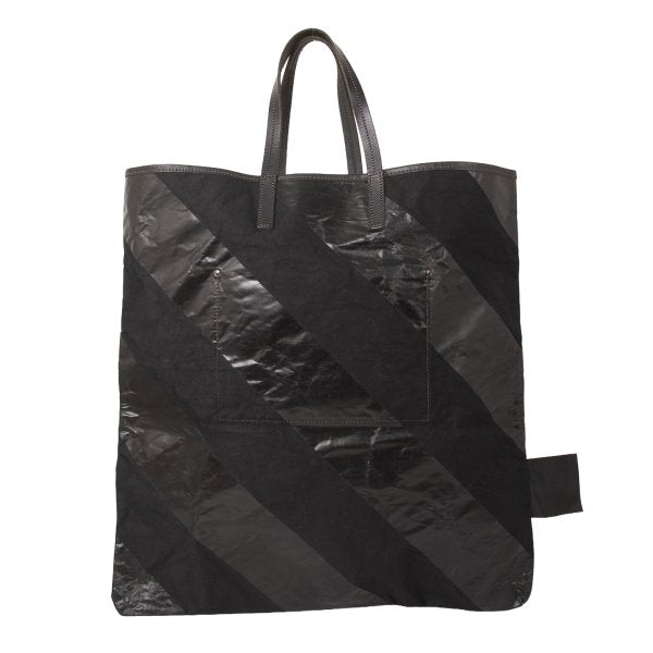 PLEATS PLEASE Regimental Print Bag Black