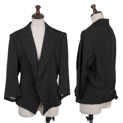 Y's 23SS Wool Gabardine Button Design Spencer Jacket Size 2