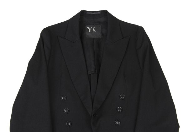 Y's 23SS Wool Gabardine Button Design Spencer Jacket Size 2