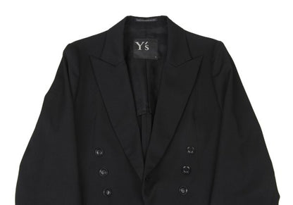 Y's 23SS Wool Gabardine Button Design Spencer Jacket Size 2