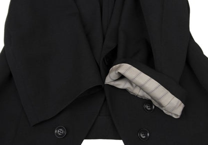 Y's 23SS Wool Gabardine Button Design Spencer Jacket Size 2