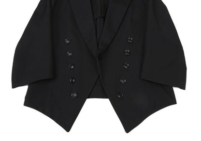 Y's 23SS Wool Gabardine Button Design Spencer Jacket Size 2