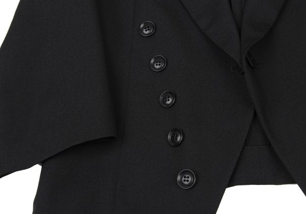 Y's 23SS Wool Gabardine Button Design Spencer Jacket Size 2