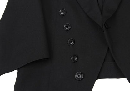 Y's 23SS Wool Gabardine Button Design Spencer Jacket Size 2