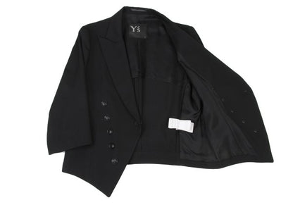Y's 23SS Wool Gabardine Button Design Spencer Jacket Size 2