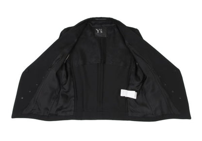 Y's 23SS Wool Gabardine Button Design Spencer Jacket Size 2