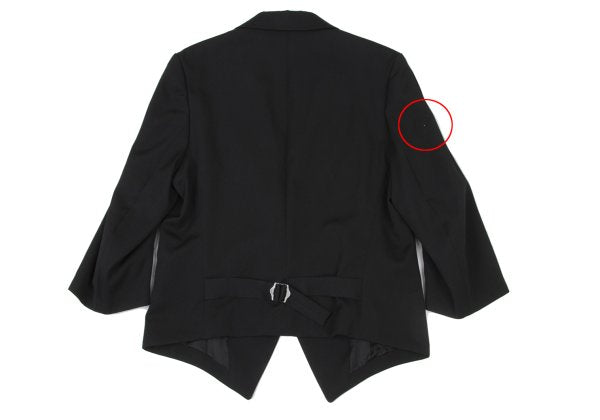 Y's 23SS Wool Gabardine Button Design Spencer Jacket Size 2