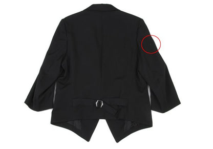 Y's 23SS Wool Gabardine Button Design Spencer Jacket Size 2