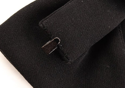 GUCCI Silk Crepe Double G Metal Bow Tie Black