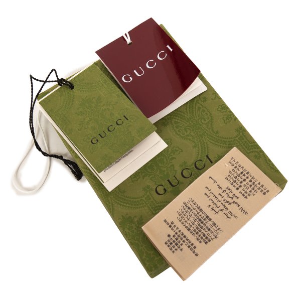 GUCCI Silk Crepe Double G Metal Bow Tie Black