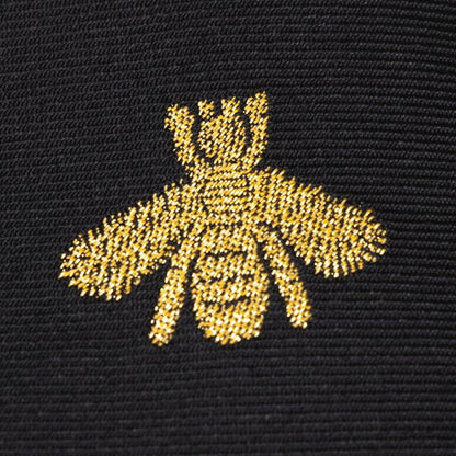 GUCCI Silk Bee Embroidered Tie Black