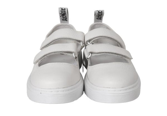 Dr.Martens MAE Leather Velcro Shoes White Sneakers Size UK7 (26cm)