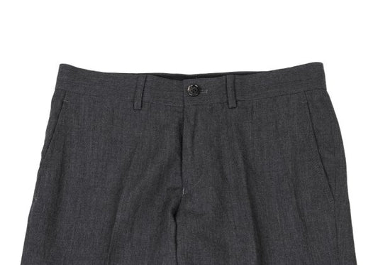 COMME des GARCONS Wool Straight Trousers Gray Size SS