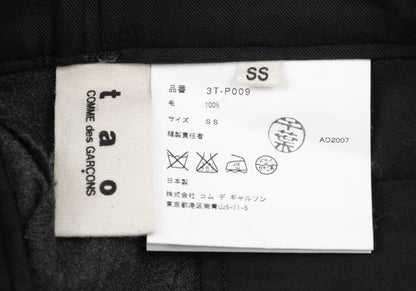COMME des GARCONS Wool Straight Trousers Gray Size SS