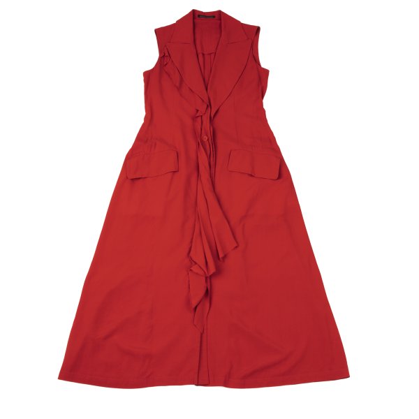 Yohji Yamamoto collections 25SS Rayon Front Dress Red Size 1