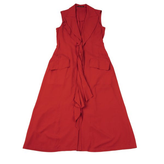 Yohji Yamamoto collections 25SS Rayon Front Dress Red Size 1