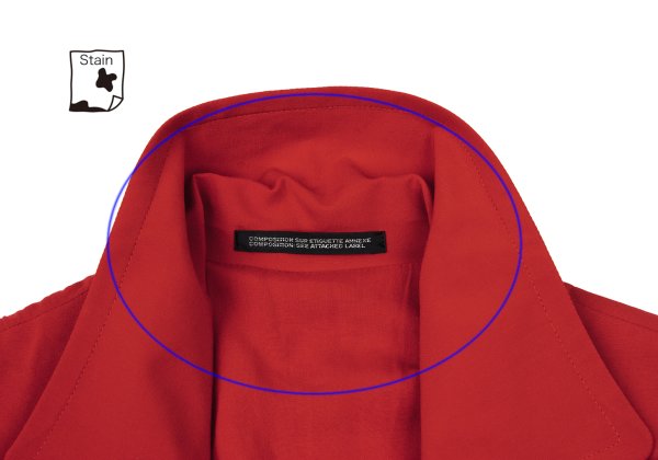 Yohji Yamamoto collections 25SS Rayon Front Dress Red Size 1