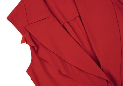 Yohji Yamamoto collections 25SS Rayon Front Dress Red Size 1