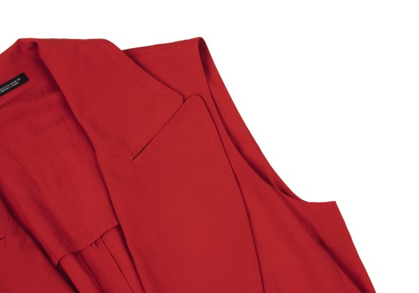 Yohji Yamamoto collections 25SS Rayon Front Dress Red Size 1