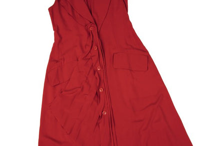 Yohji Yamamoto collections 25SS Rayon Front Dress Red Size 1